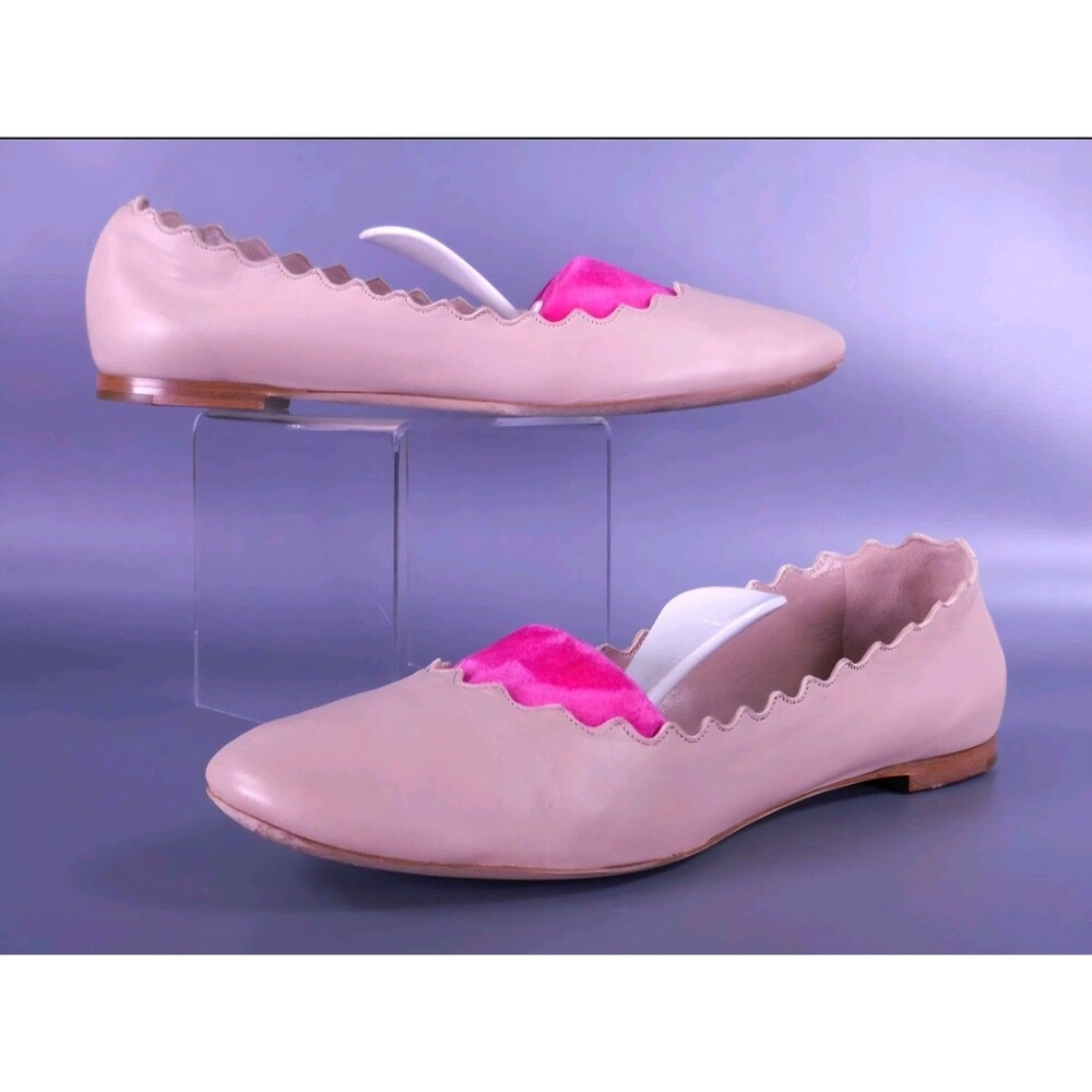 Authentic Chloé Chloe Lauren Scalloped Ballet Flats  EU 38.5 / US 8